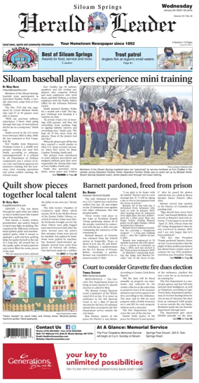 Cover of Siloam Springs Herald Leader