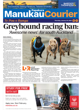Cover of Manukau Courier