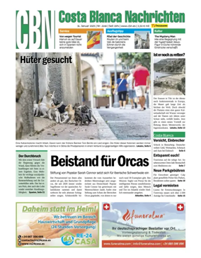 Cover of Costa Blanca Nachrichten