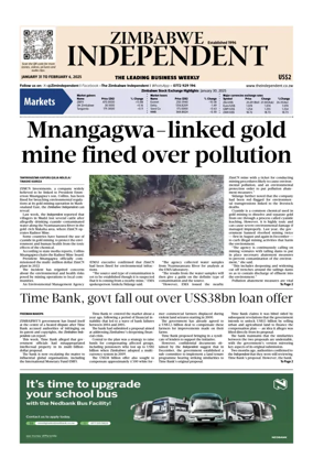 Cover of The Zimbabwe Independent