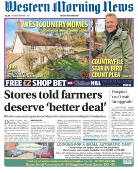 Cover of Western Morning News (Saturday)