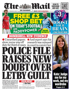 Cover of The Mail on Sunday