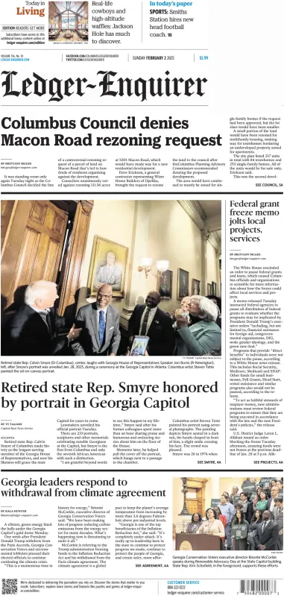 Cover of Ledger-Enquirer (Sunday)