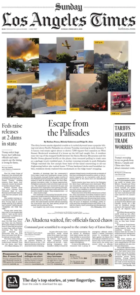 Cover of Los Angeles Times (Sunday)