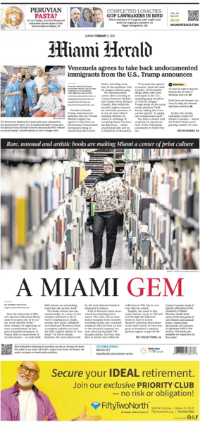 Cover of Miami Herald (Sunday)