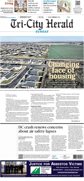 Cover of Tri-City Herald (Sunday)