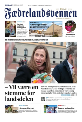 Cover of Faedrelandsvennen
