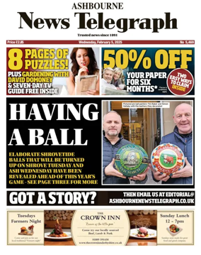 Cover of Ashbourne News Telegraph