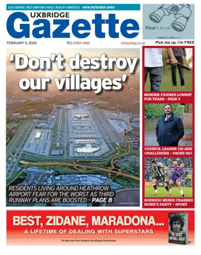 Cover of Uxbridge Gazette