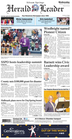 Cover of Siloam Springs Herald Leader