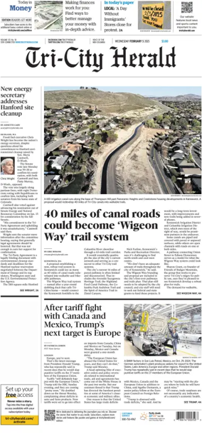 Cover of Tri-City Herald