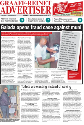 Cover of Graaff-Reinet Advertiser