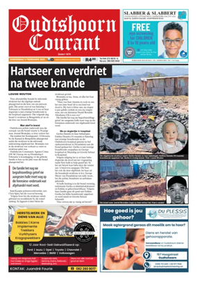 Cover of Oudtshoorn Courant
