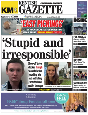 Cover of Kentish Gazette Canterbury & District