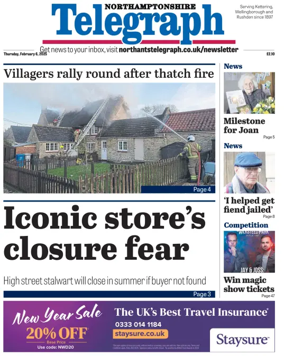 Cover of Northants Evening Telegraph