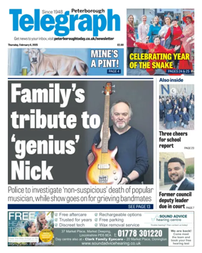 Cover of The Peterborough Evening Telegraph