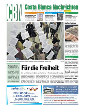 Cover of Costa Blanca Nachrichten
