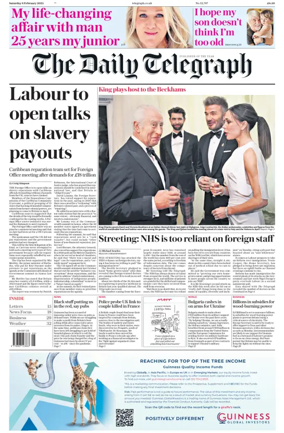 Cover of The Daily Telegraph - Saturday