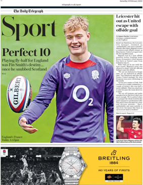 Cover of The Daily Telegraph - Sport Saturday