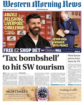 Cover of Western Morning News (Saturday)