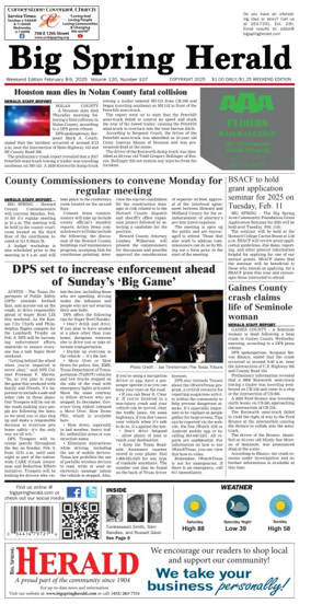 Cover of Big Spring Herald Weekend