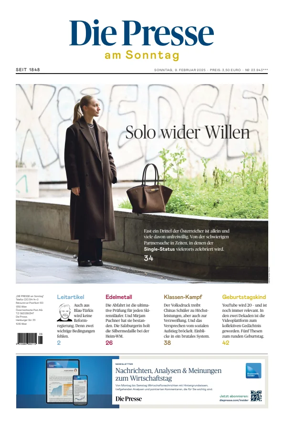 Cover of Die Presse am Sonntag