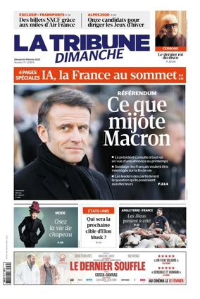Cover of La Tribune Dimanche (France)