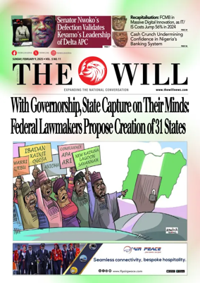 Cover of THEWILL NEWSPAPER