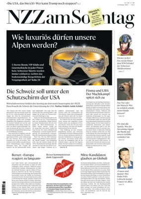 Cover of Neue Zurcher Zeitung Sunday