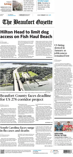 Cover of Beaufort Gazette (Sunday)