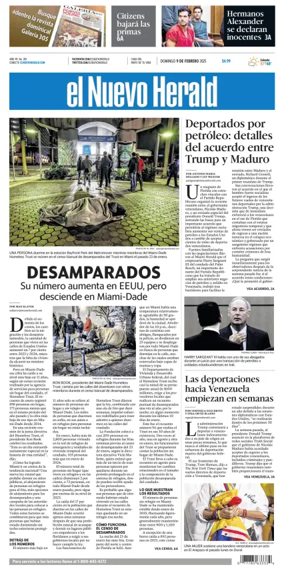 Cover of El Nuevo Herald (Sunday)