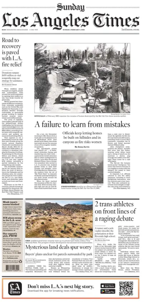 Cover of Los Angeles Times (Sunday)