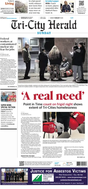 Cover of Tri-City Herald (Sunday)