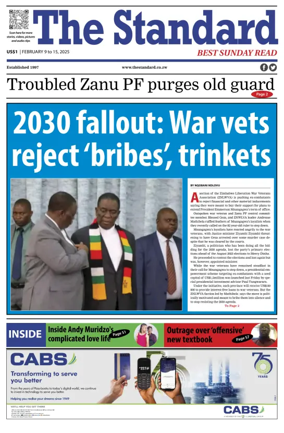 Cover of The Standard (Zimbabwe)