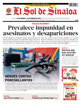 Cover of El Sol de Sinaloa