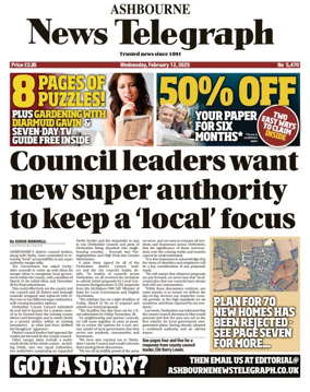 Cover of Ashbourne News Telegraph