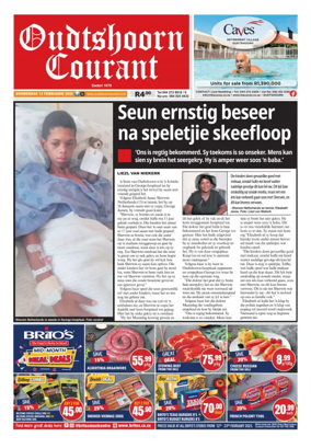 Cover of Oudtshoorn Courant