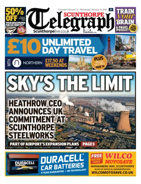 Cover of Scunthorpe Telegraph
