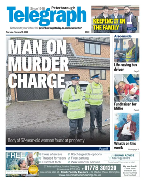 Cover of The Peterborough Evening Telegraph
