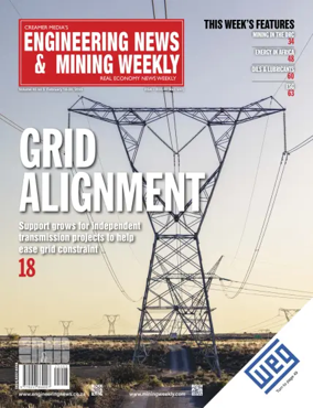 Cover of Engineering News and Mining Weekly