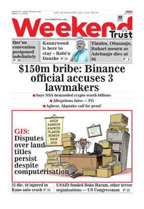 Cover of Weekly Trust