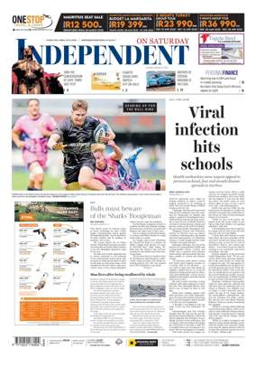 Cover of The Independent on Saturday