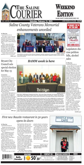 Cover of The Saline Courier Weekend