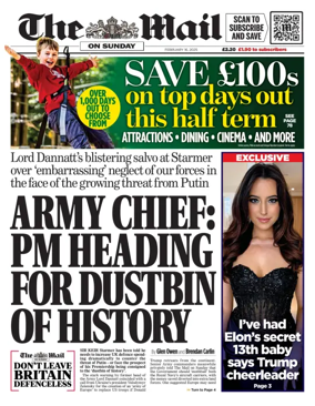 Cover of The Mail on Sunday