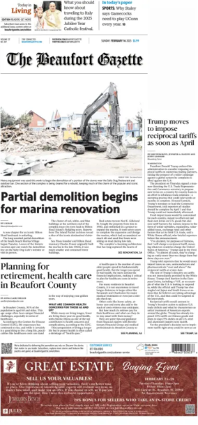 Cover of Beaufort Gazette (Sunday)