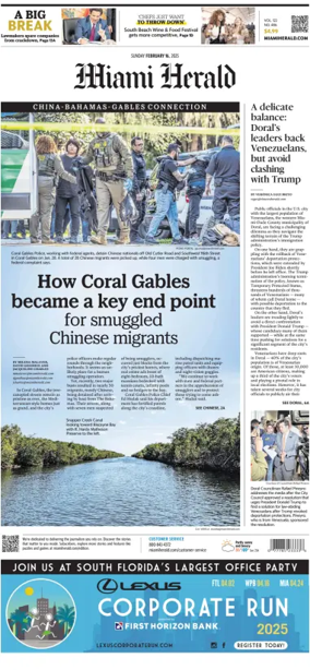 Cover of Miami Herald (Sunday)