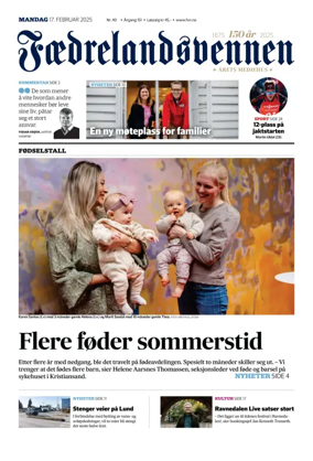 Cover of Faedrelandsvennen