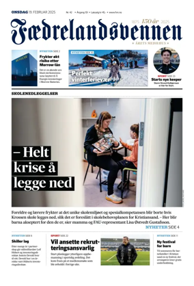 Cover of Faedrelandsvennen