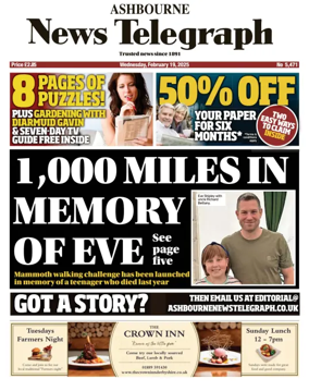 Cover of Ashbourne News Telegraph