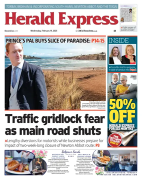 Cover of Herald Express (Torbay, Brixham & South Hams Edition)